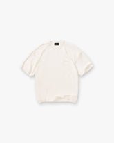 Slub Script T-Shirt - Aged White