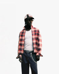 Sunset Flannel - Racing Red