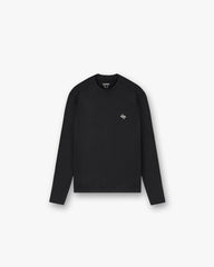 247 Ribbed Long Sleeve Top - Black