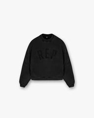 Rep Applique Sweater - Off Black