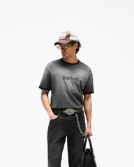 Represent Ringer T-Shirt - Stained Black