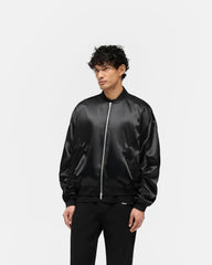 Satin Bomber - Black