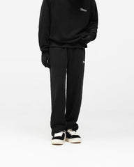 Dual Layer Script Sweatpants - Jet Black