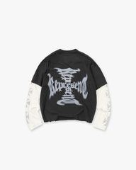 MH Stack Long Sleeve T-Shirt - Faded Black