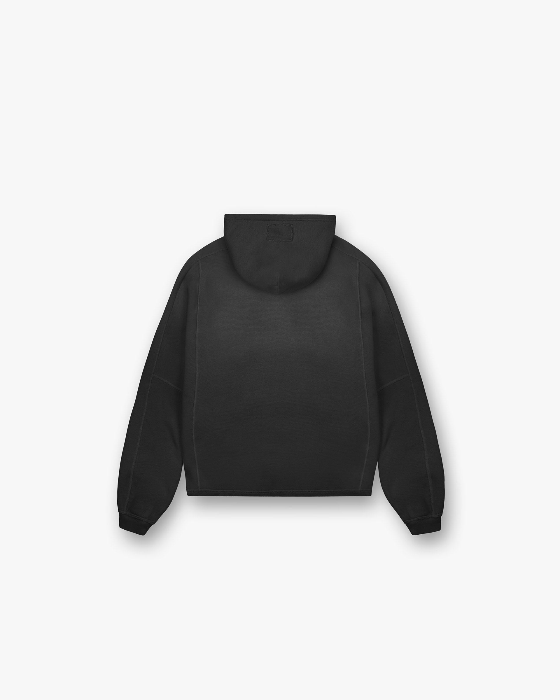 Stepped Hem Hoodie - Stained Black