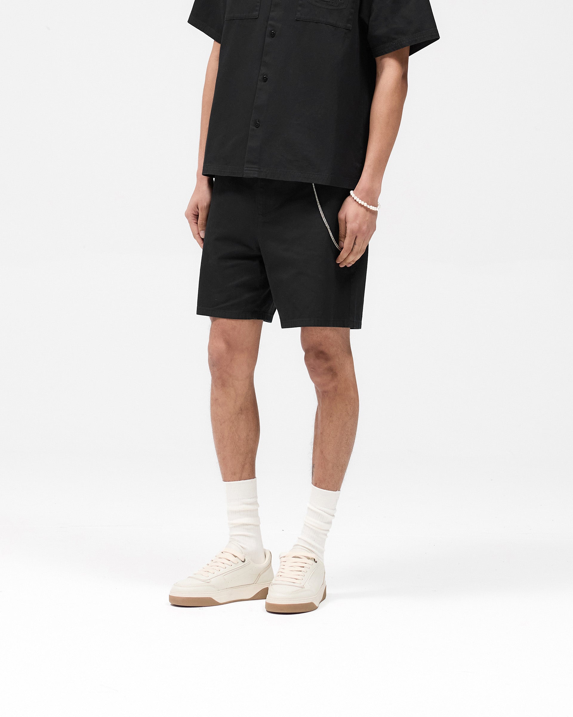 Cotton Tailored Short - Jet Black