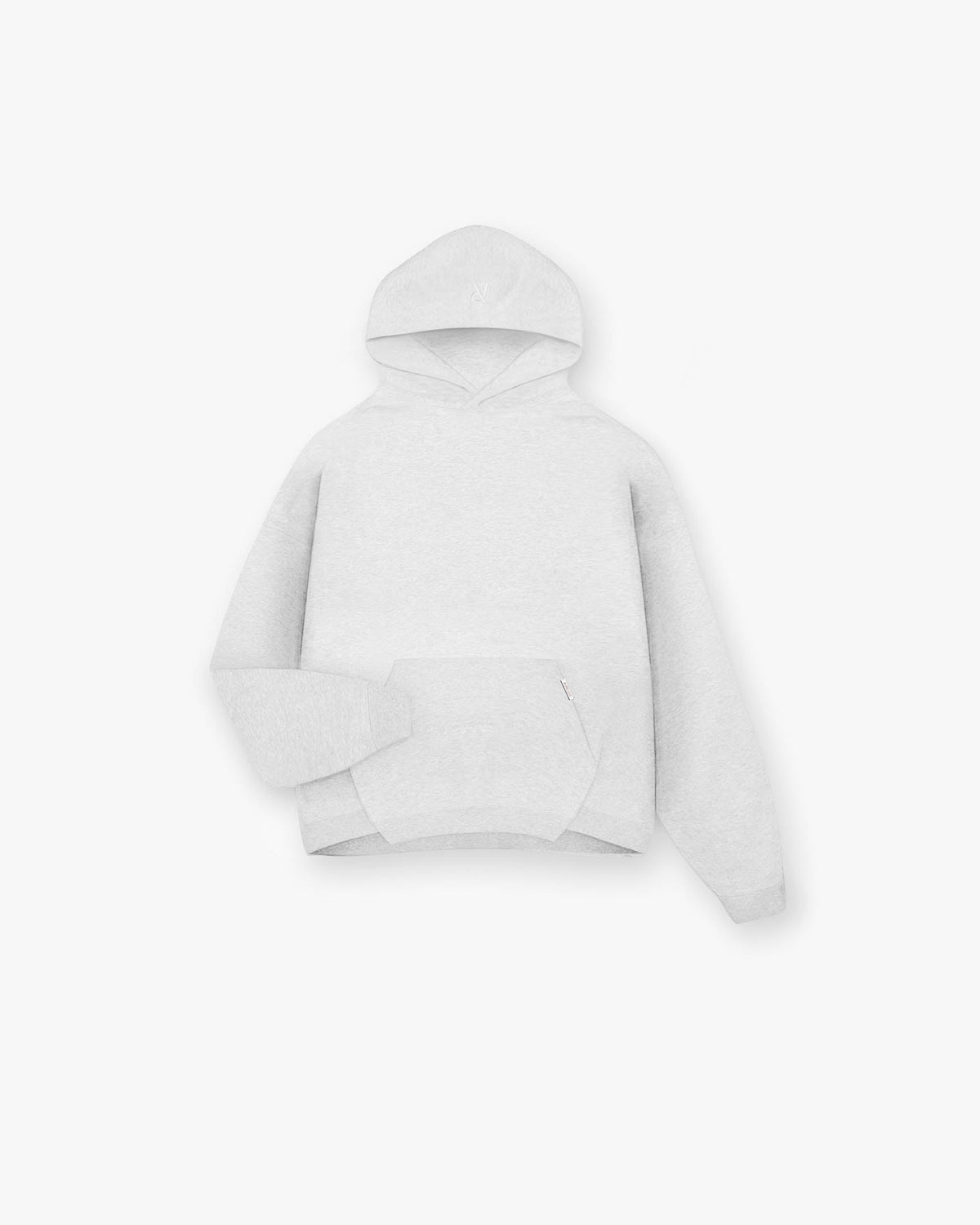 Initial Boxy Hoodie - Ice Grey Marl