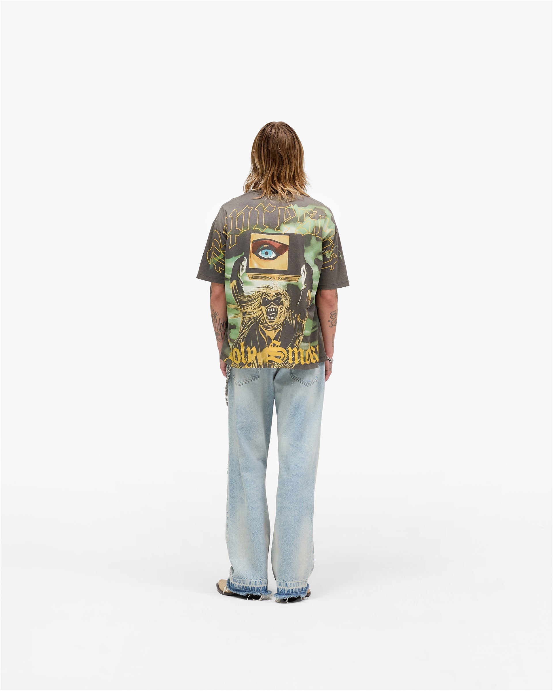 Represent X Iron Maiden Holy Smoke T-Shirt - Sunfade Grey