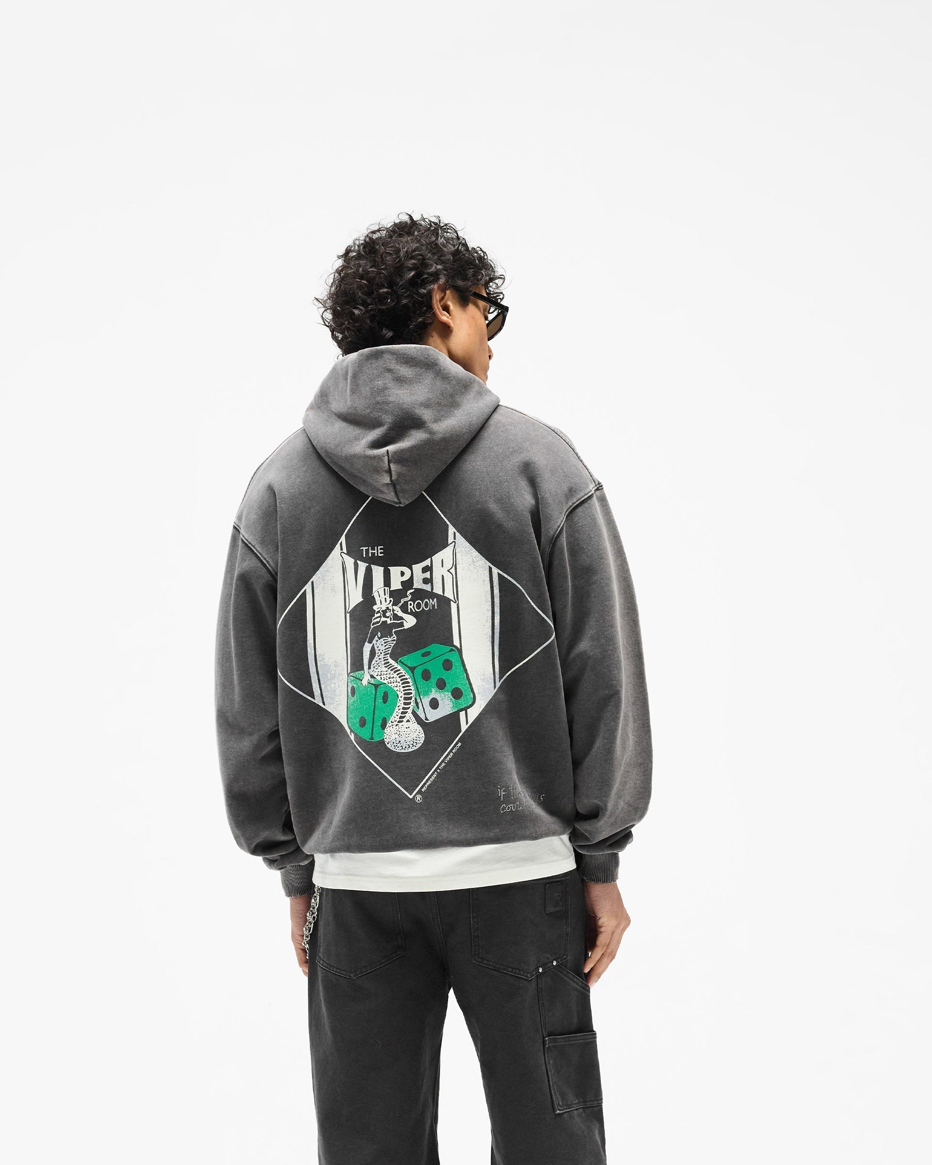 Represent x The Viper Room Dice Hoodie - Vintage Grey