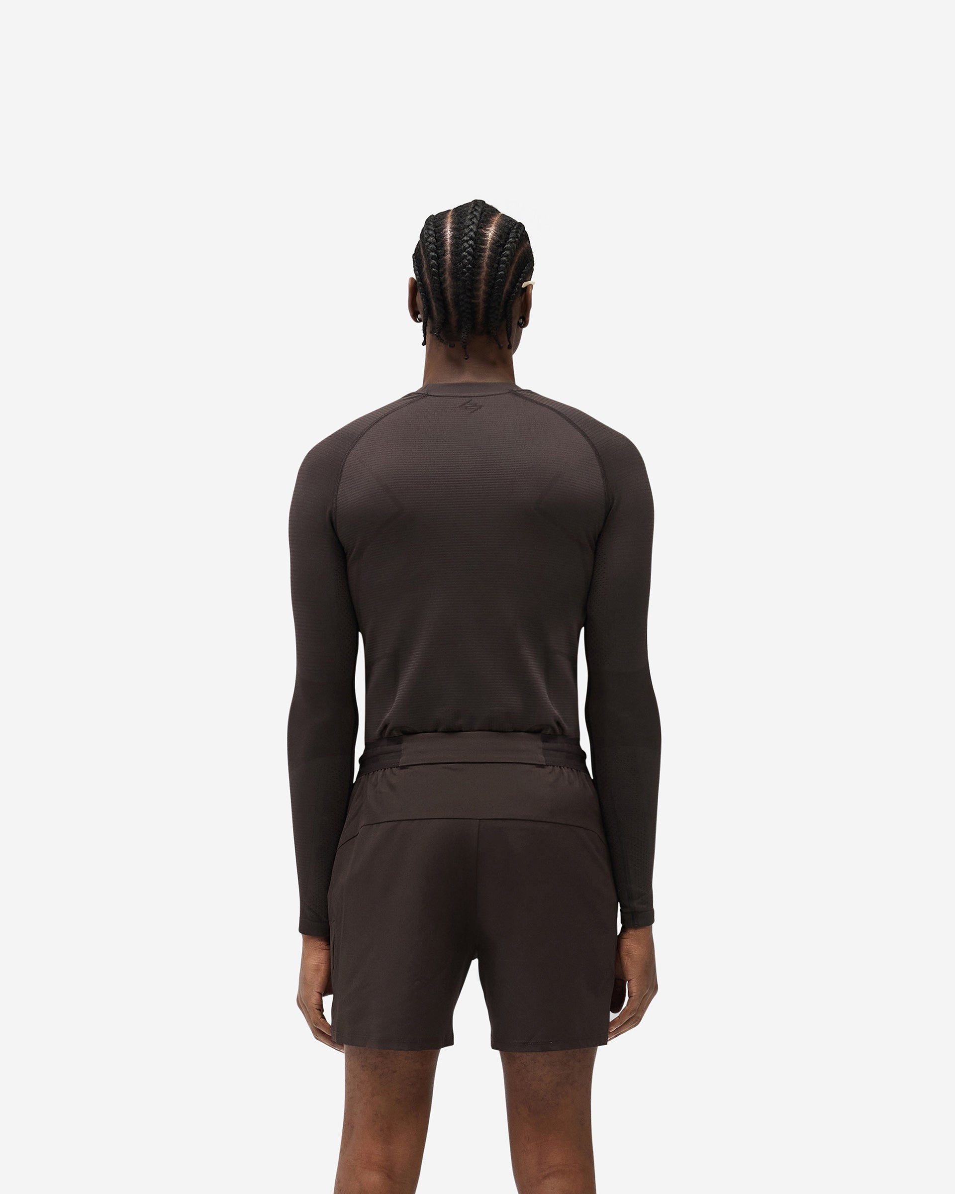 247 Uprising Long Sleeve Seamless T-Shirt - Chocolate