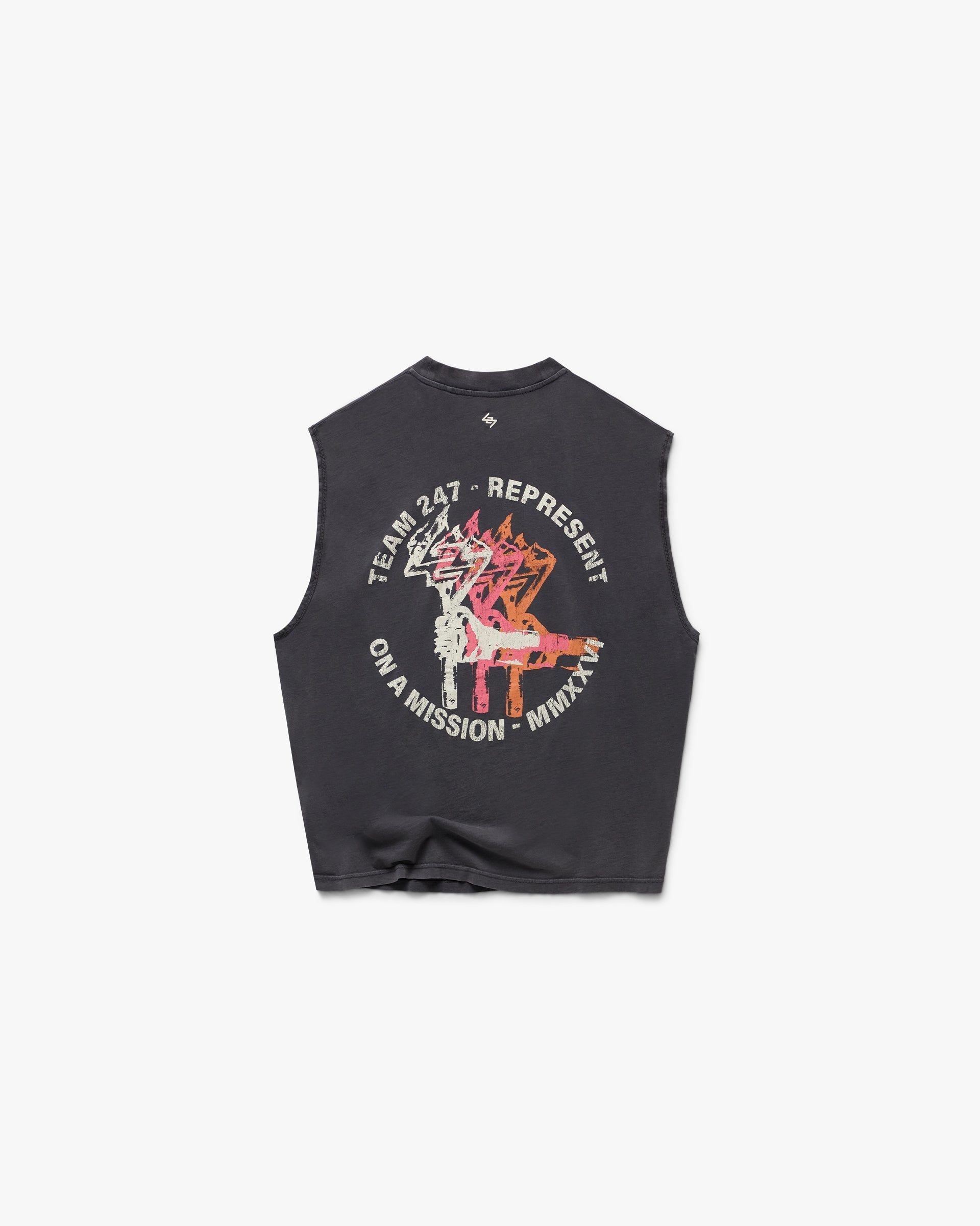 247 Torch Boxy Tank - Washed Black