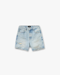 Busy Doing Nothing Denim Short - Dusty Blue