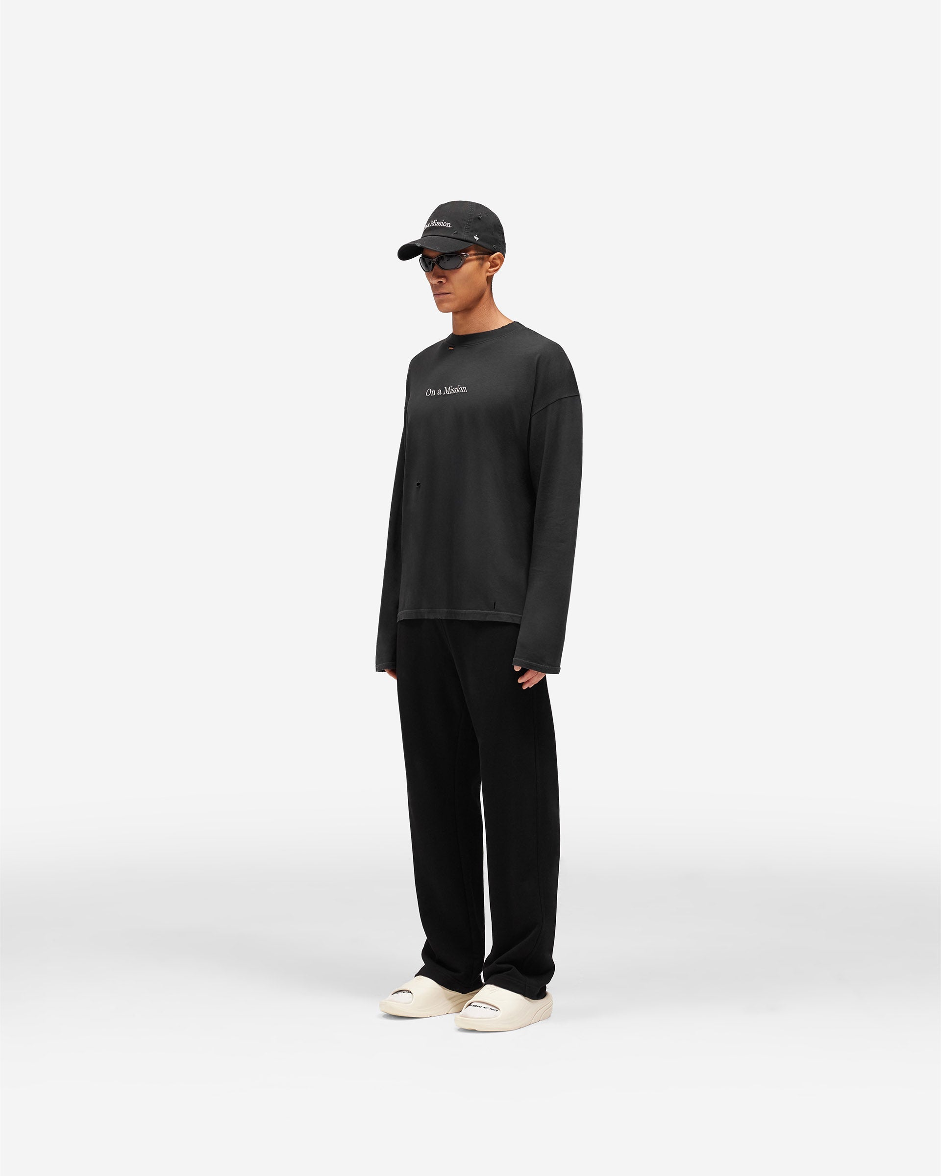 247 On A Mission Long Sleeve T-Shirt - Jet Black