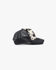Cowhide Print Cap - Flat White Jet Black