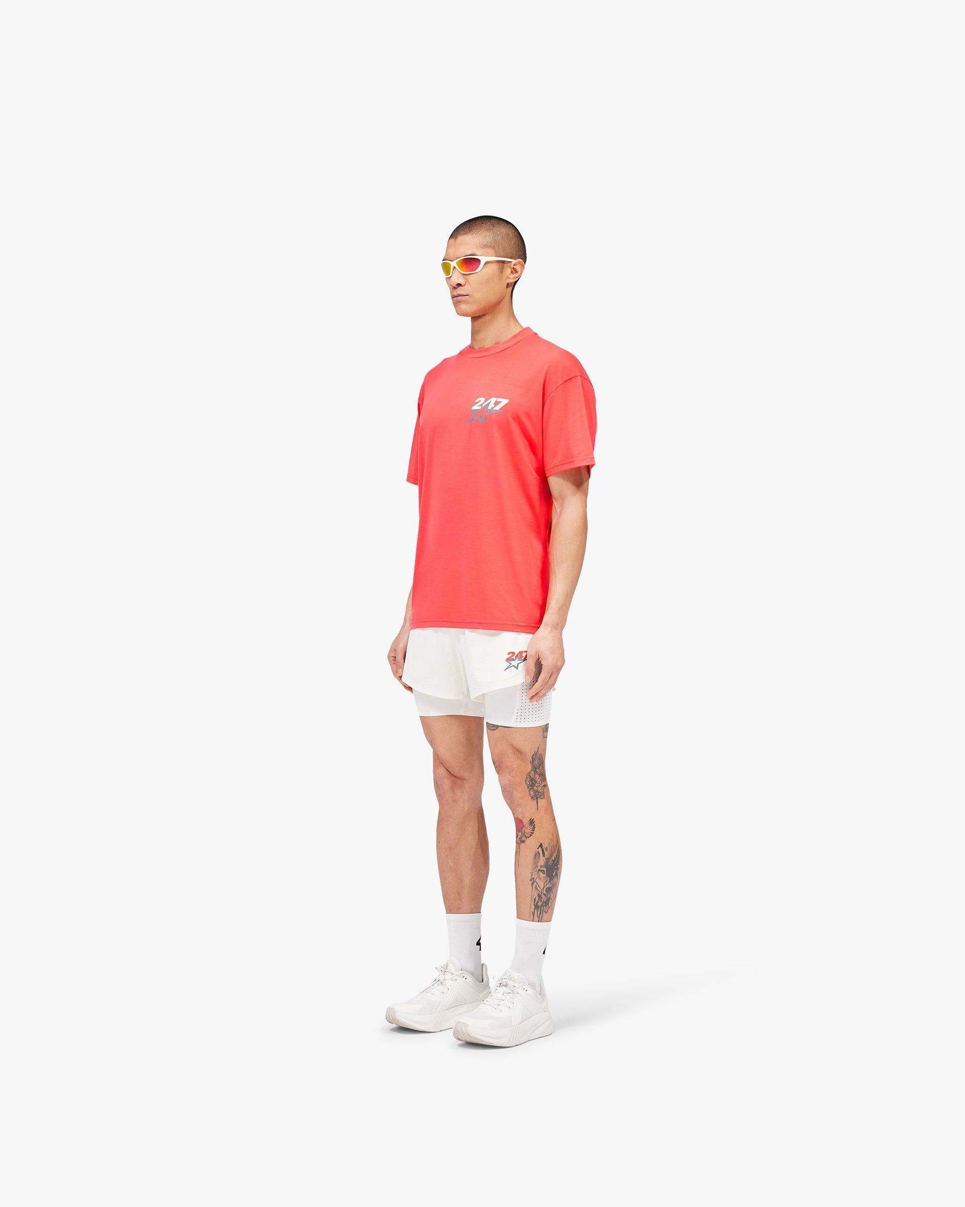 Team 247 Star Oversized T-Shirt - Racing Red