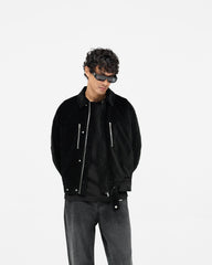 Bordeaux Brushed Jacket - Black