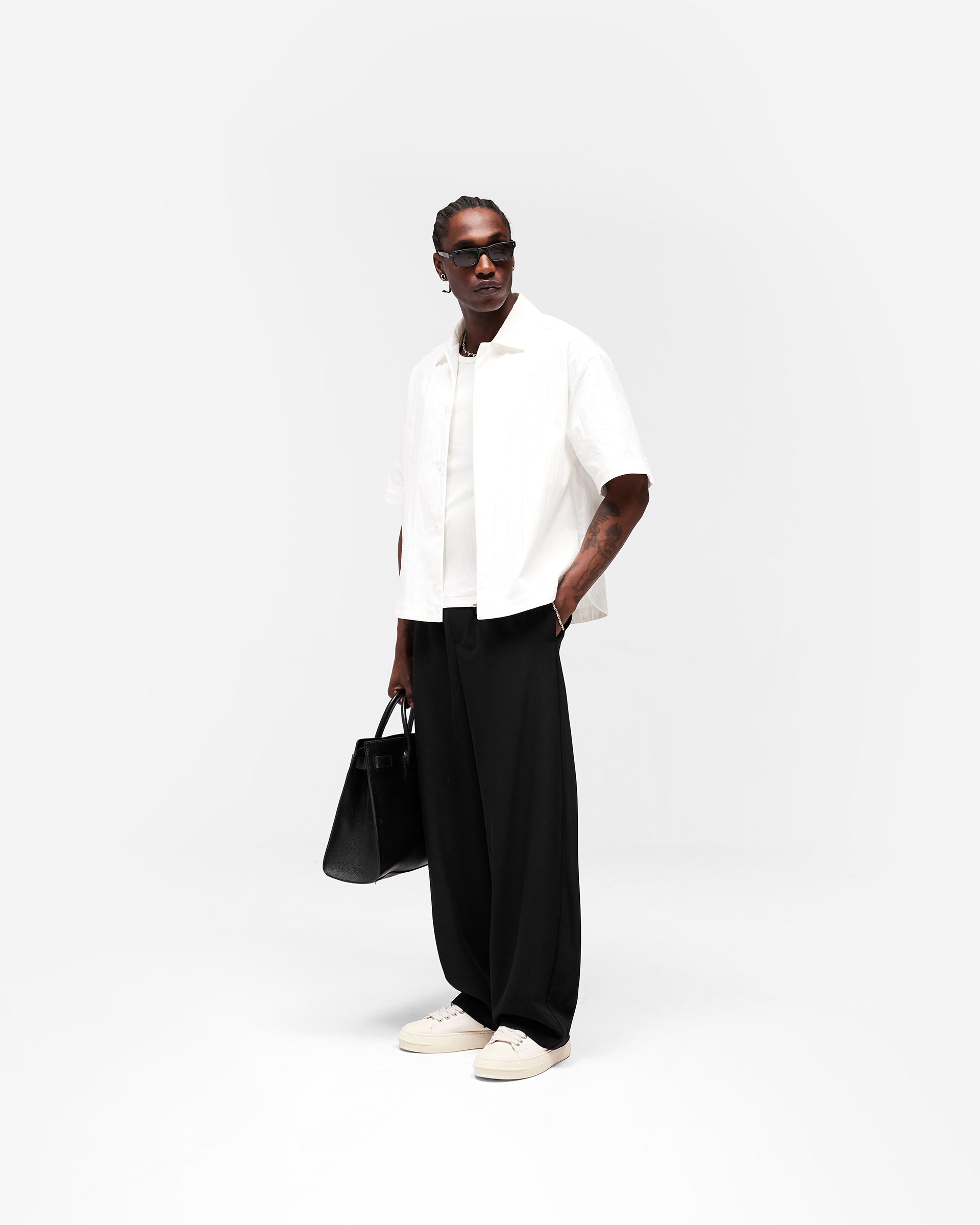 Initial Short Sleeve Shirt - Flat White