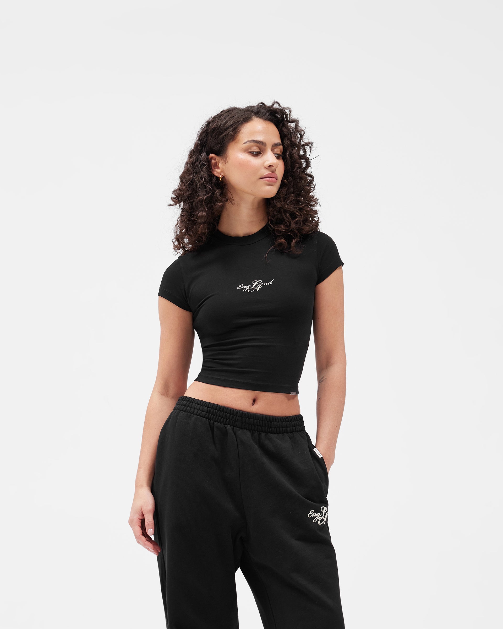 EngLAnd Baby Tee - Jet Black