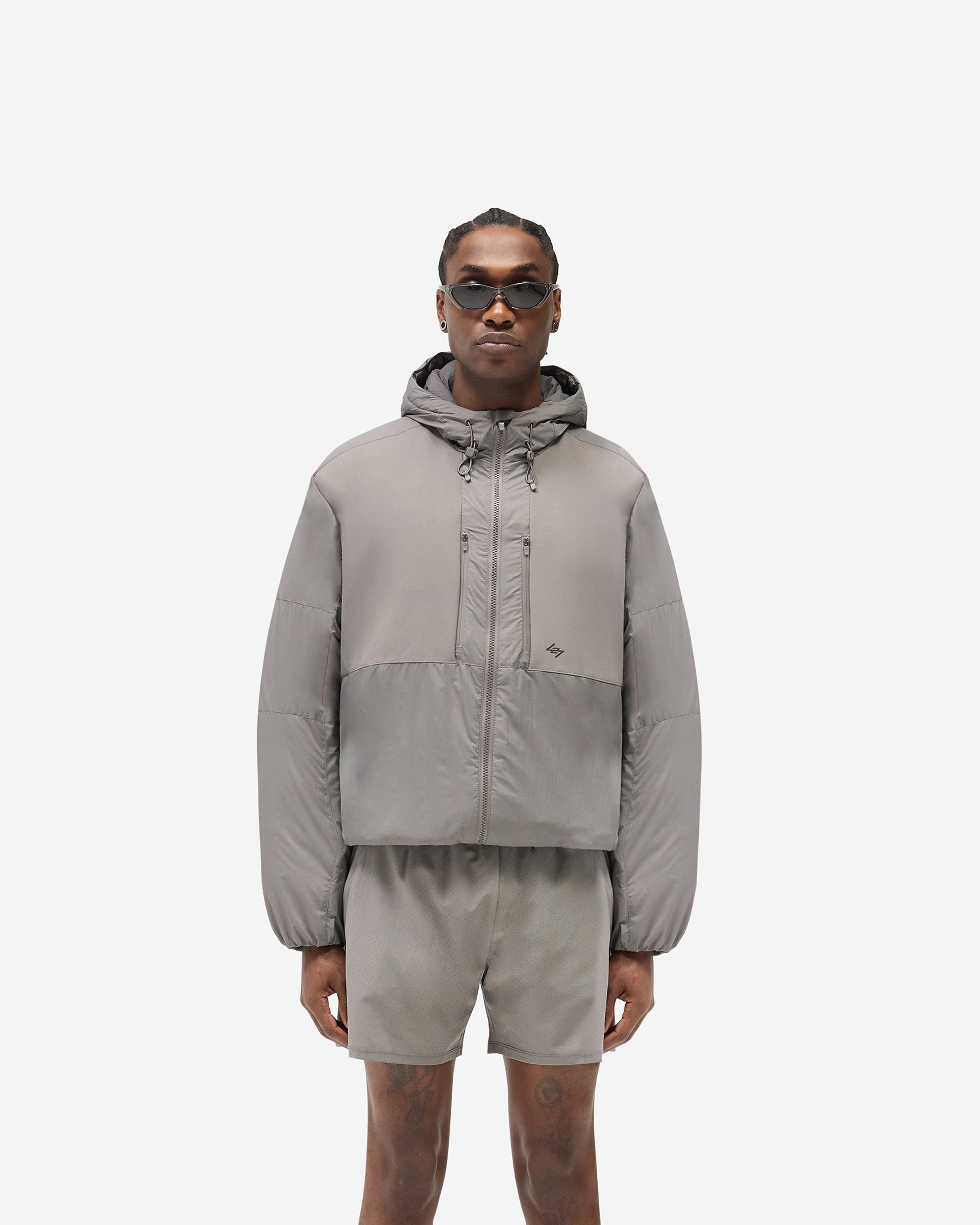 247 Panelled Insulated Jacket - Steel