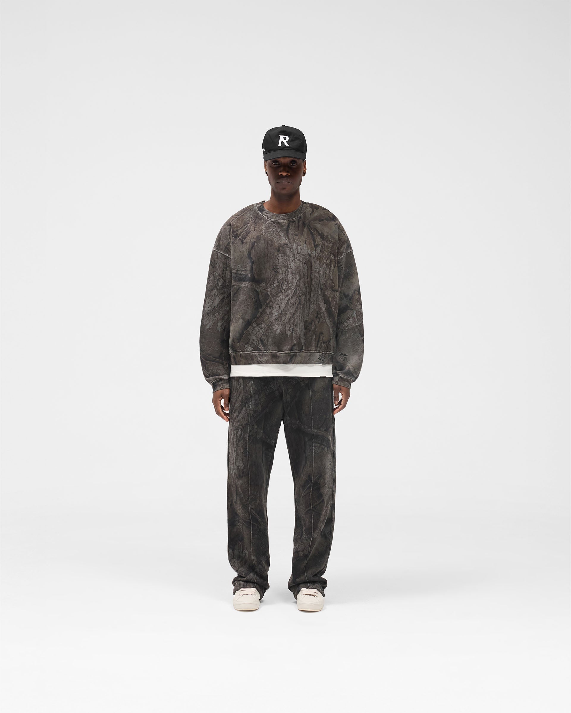 Initial Overdye Realtree® Boxy Sweater - Overdyed Black