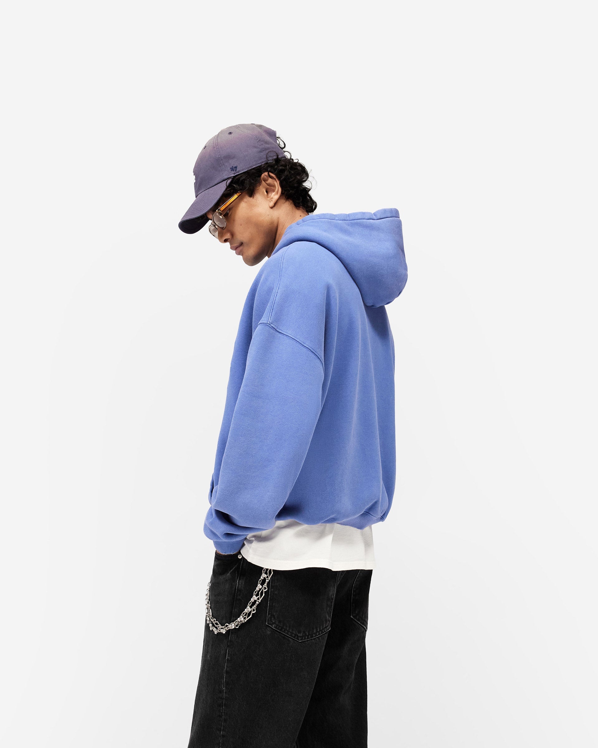 Pegasus Zip Through Hoodie - Indigo
