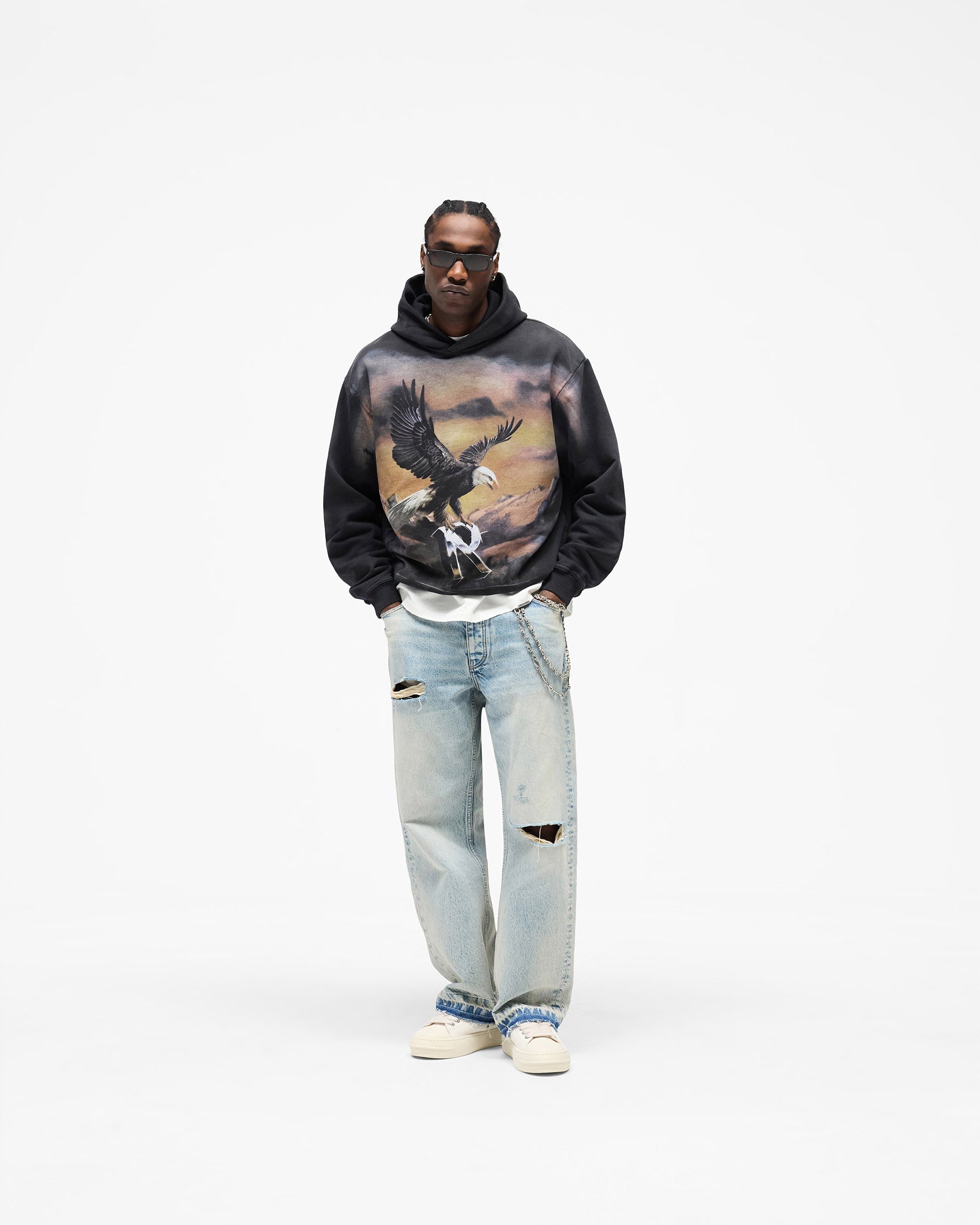 Chrome Flight Hoodie - Stained Black
