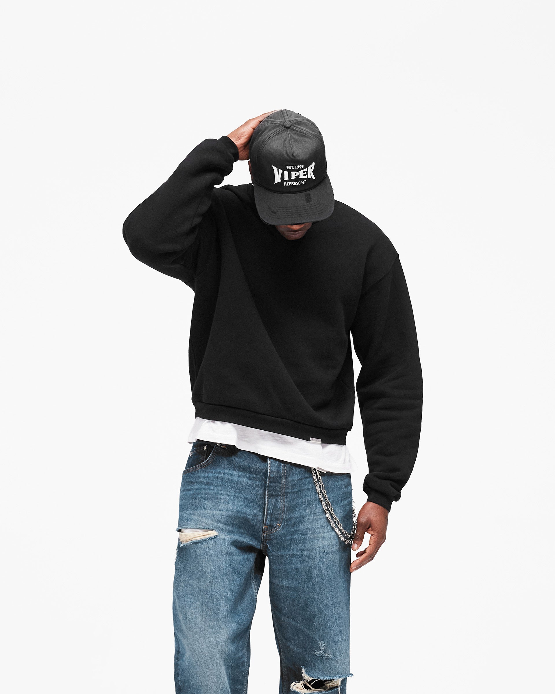 GH Shrunken Sweatshirt - Jet Black