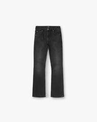Kick Flare Denim - Aged Black