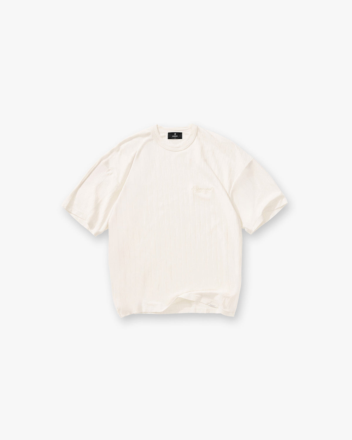 Slub Script T-Shirt - Aged White