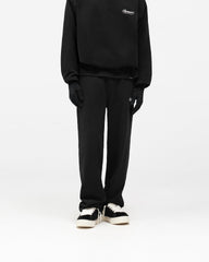 Dual Layer Script Sweatpants - Jet Black