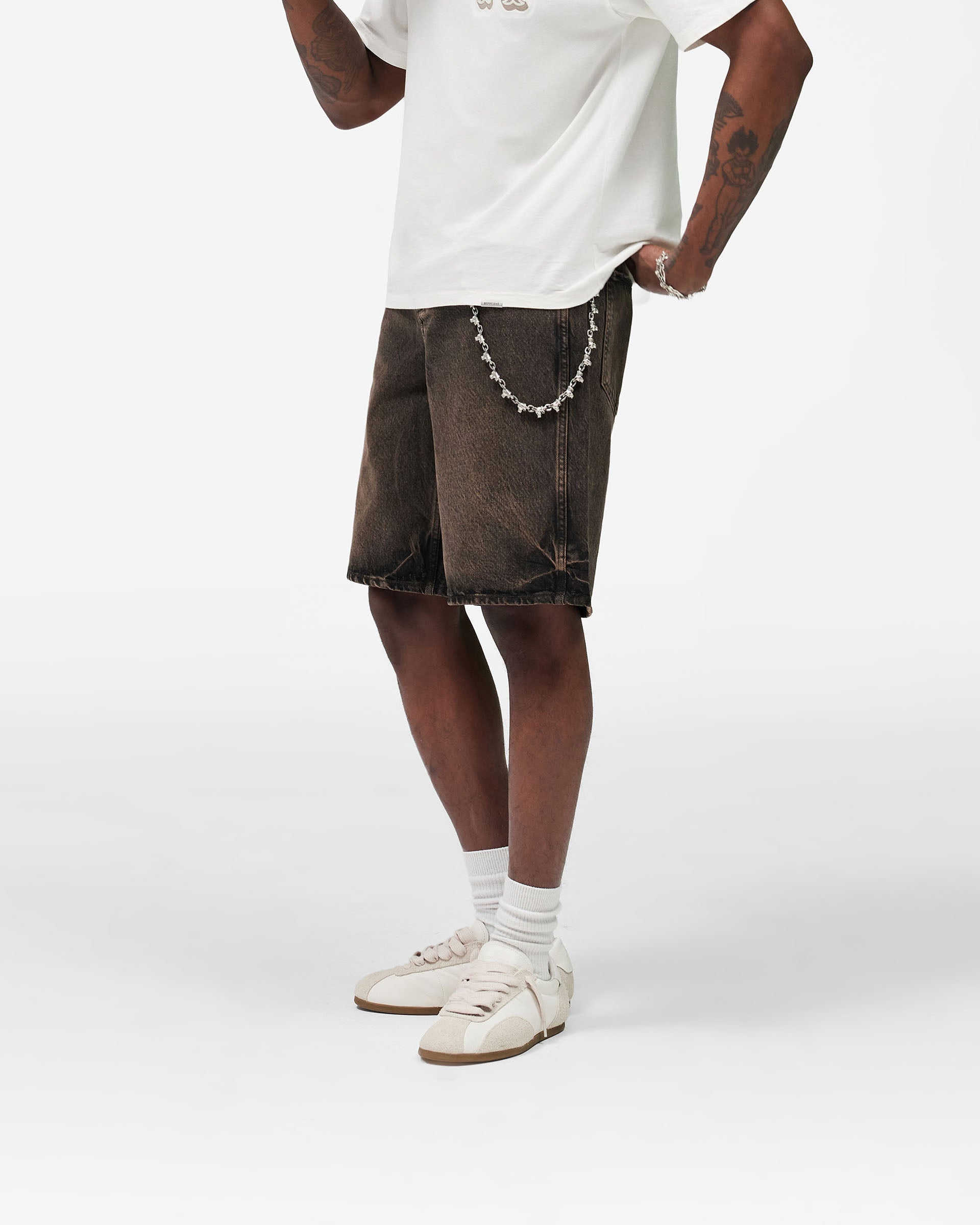 Denim Short - Bark