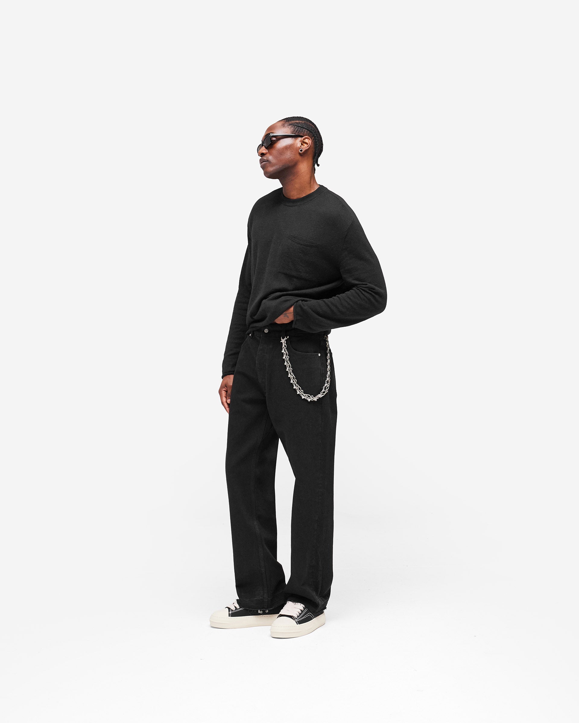 GH Knitted Long Sleeve Top - Jet Black