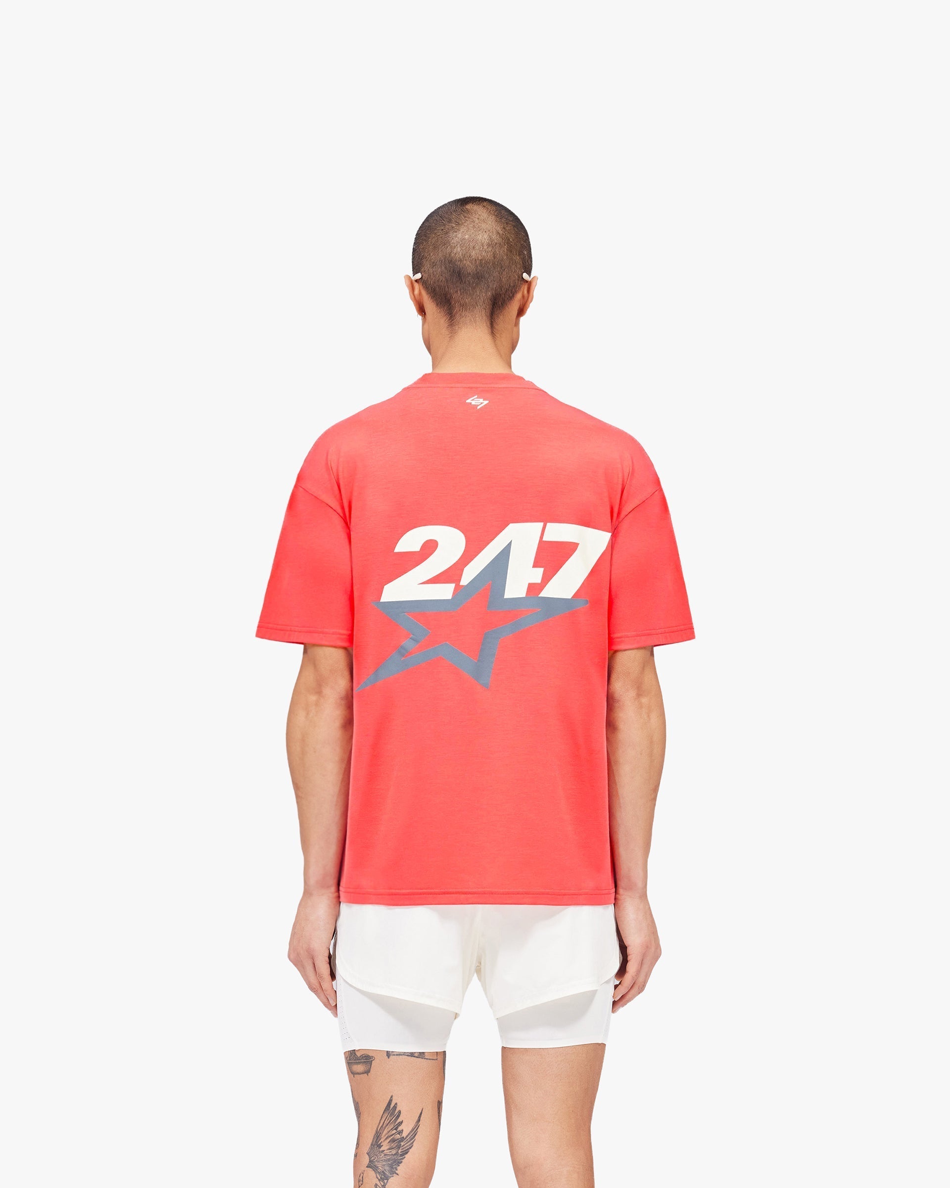 Team 247 Star Oversized T-Shirt - Racing Red