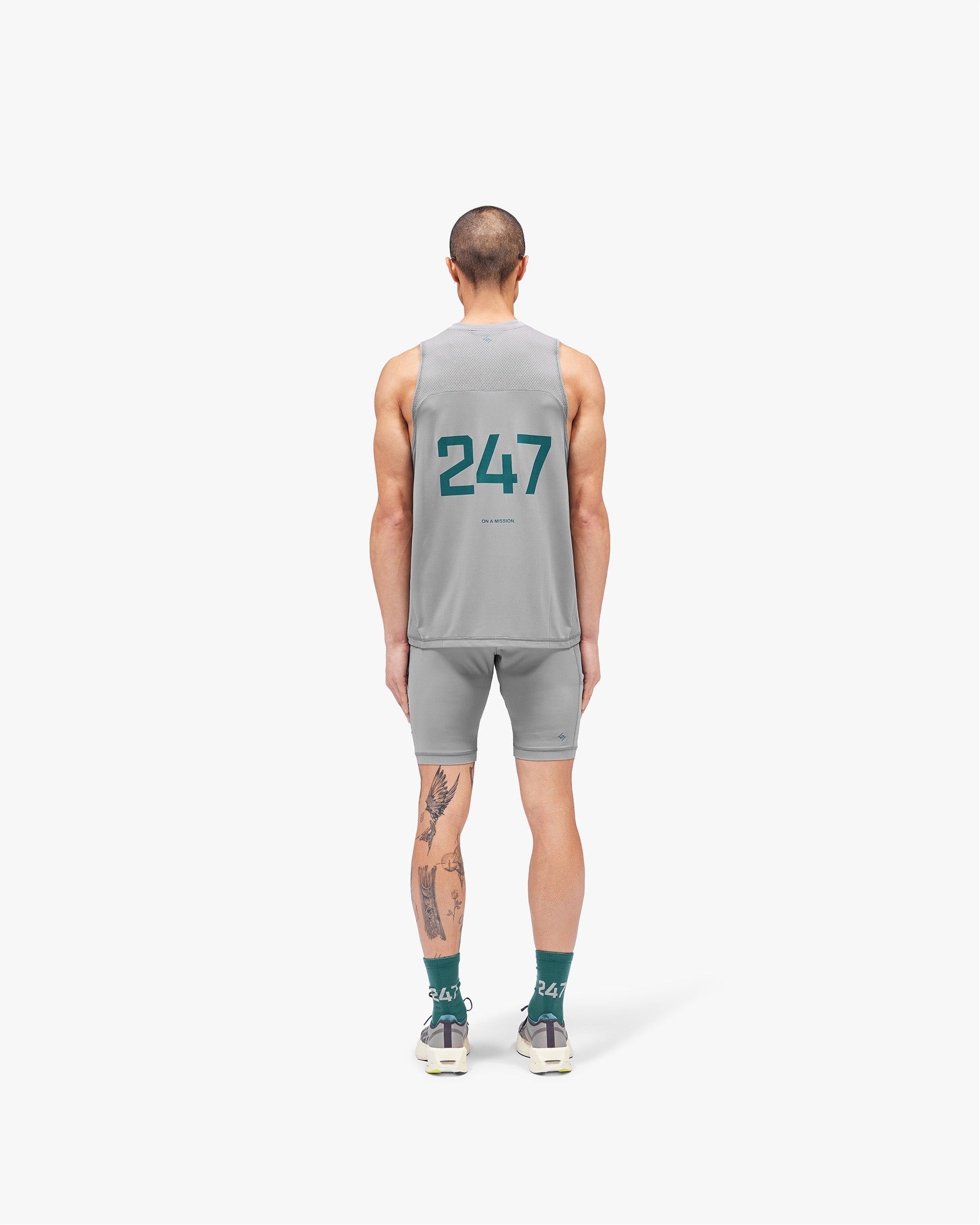247 Numbers Vest - Graphite Grey