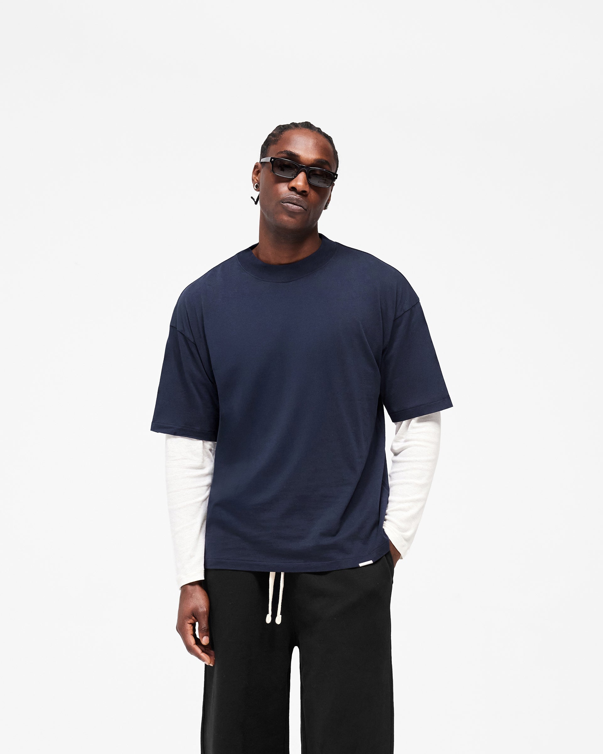 Initial Oversized T-Shirt - Midnight Navy