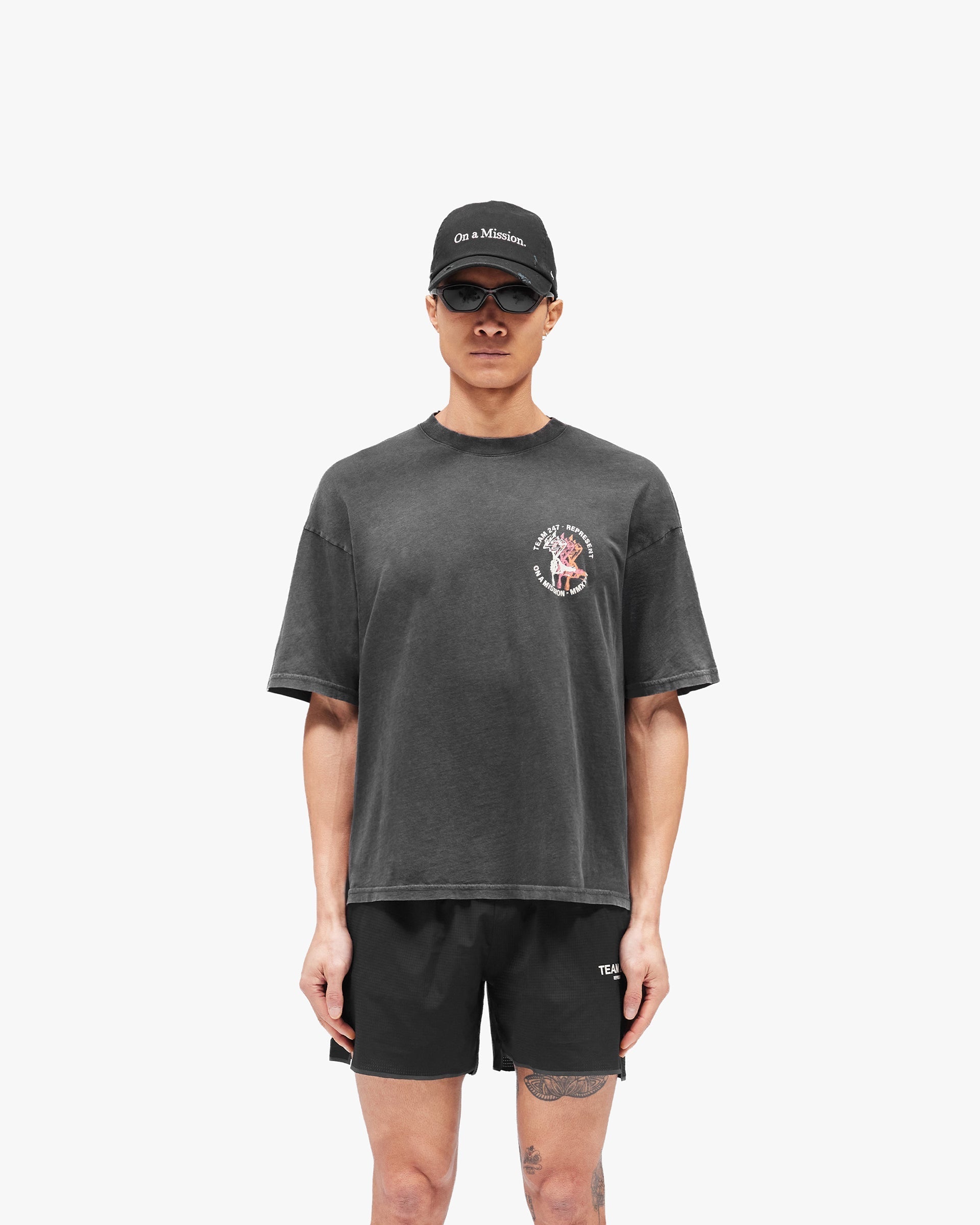 247 Torch Boxy T-Shirt - Washed Black
