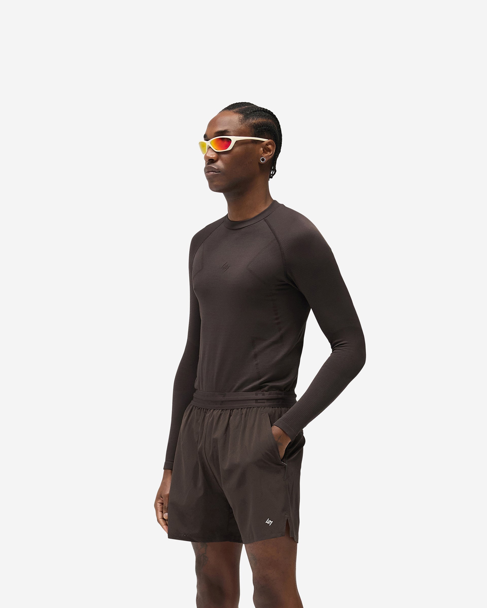 247 Uprising Long Sleeve Seamless T-Shirt - Chocolate