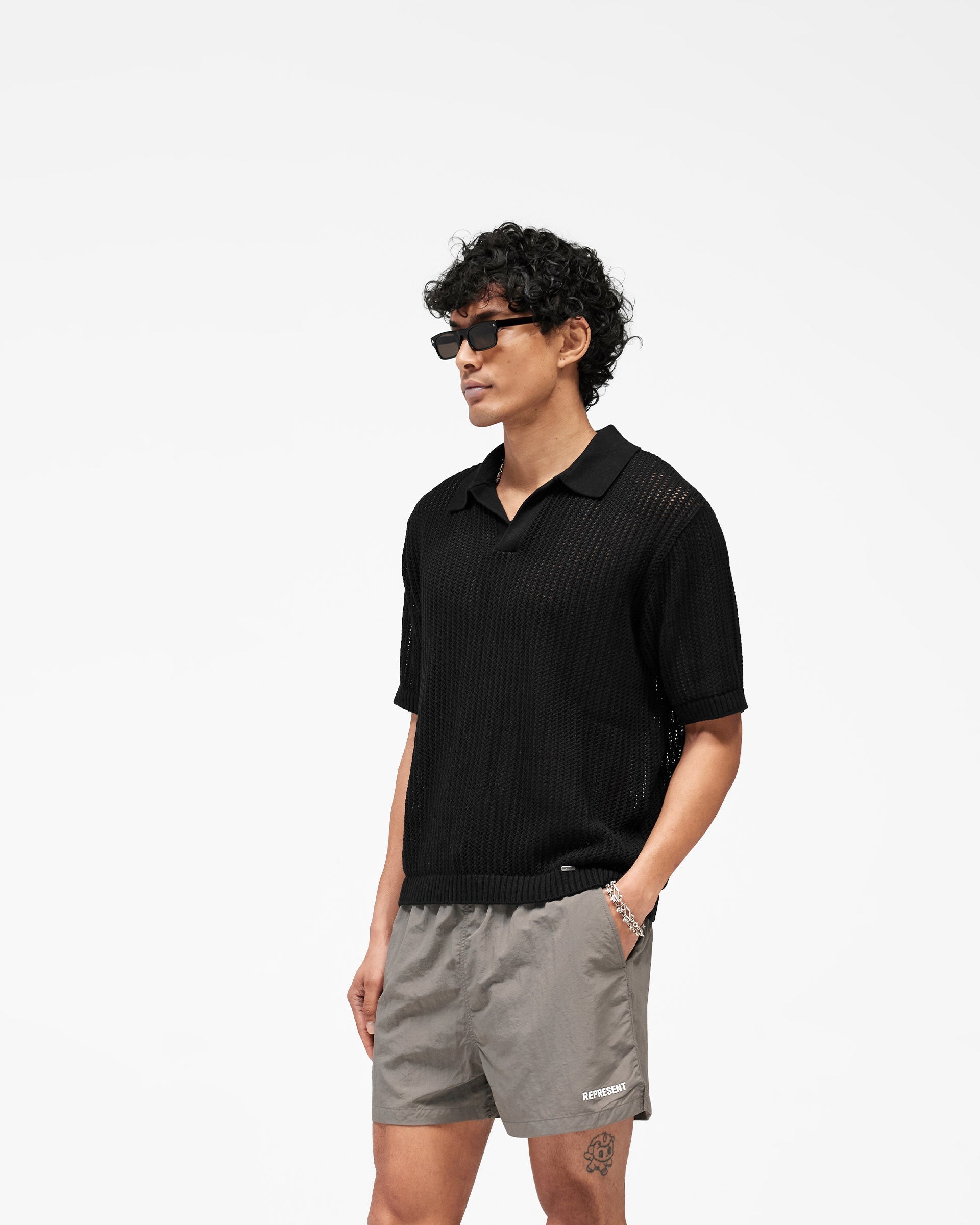 Beverly Knit Polo - Jet Black