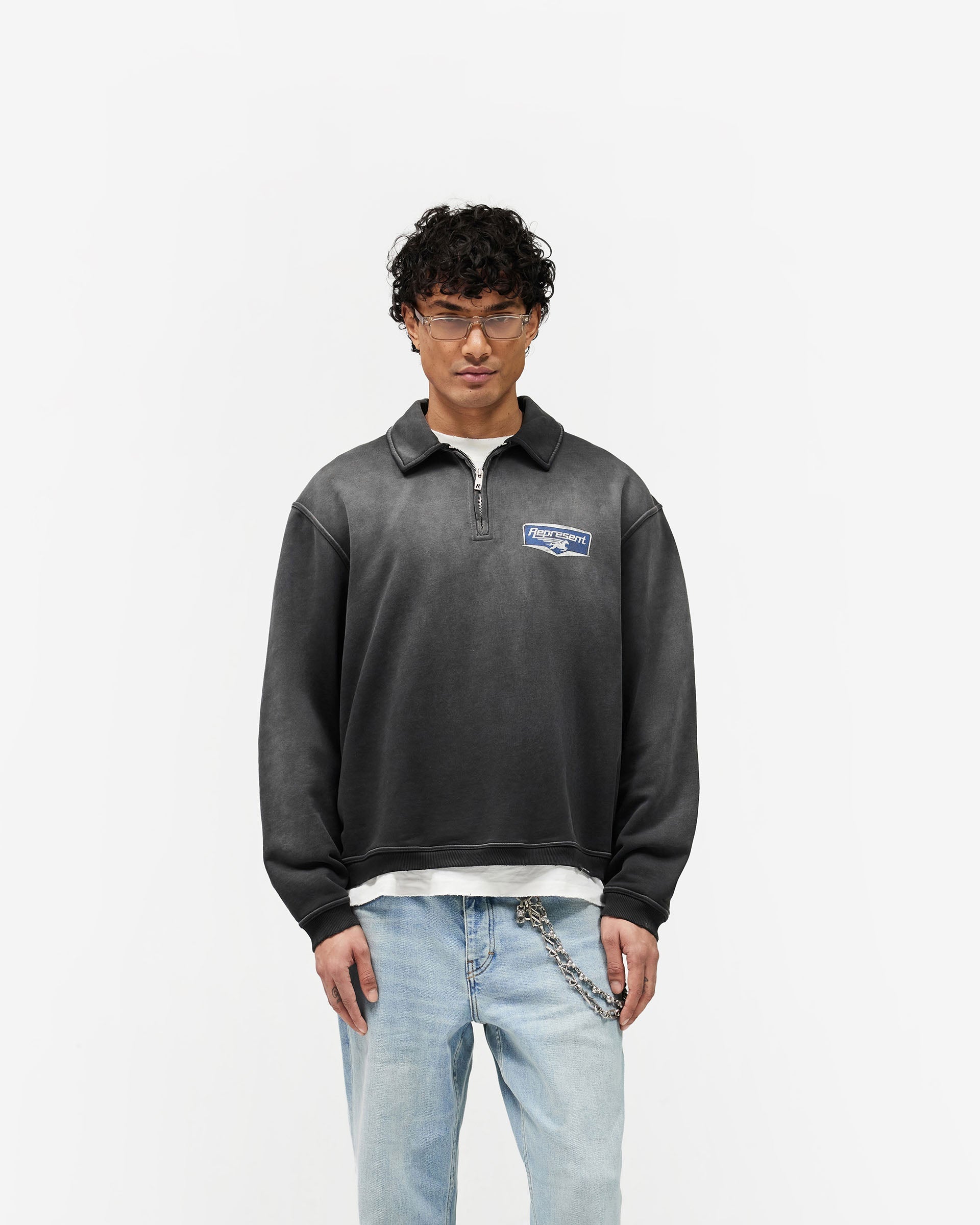 Nothing Faster Quarter Zip Sweatshirt - Stained Black