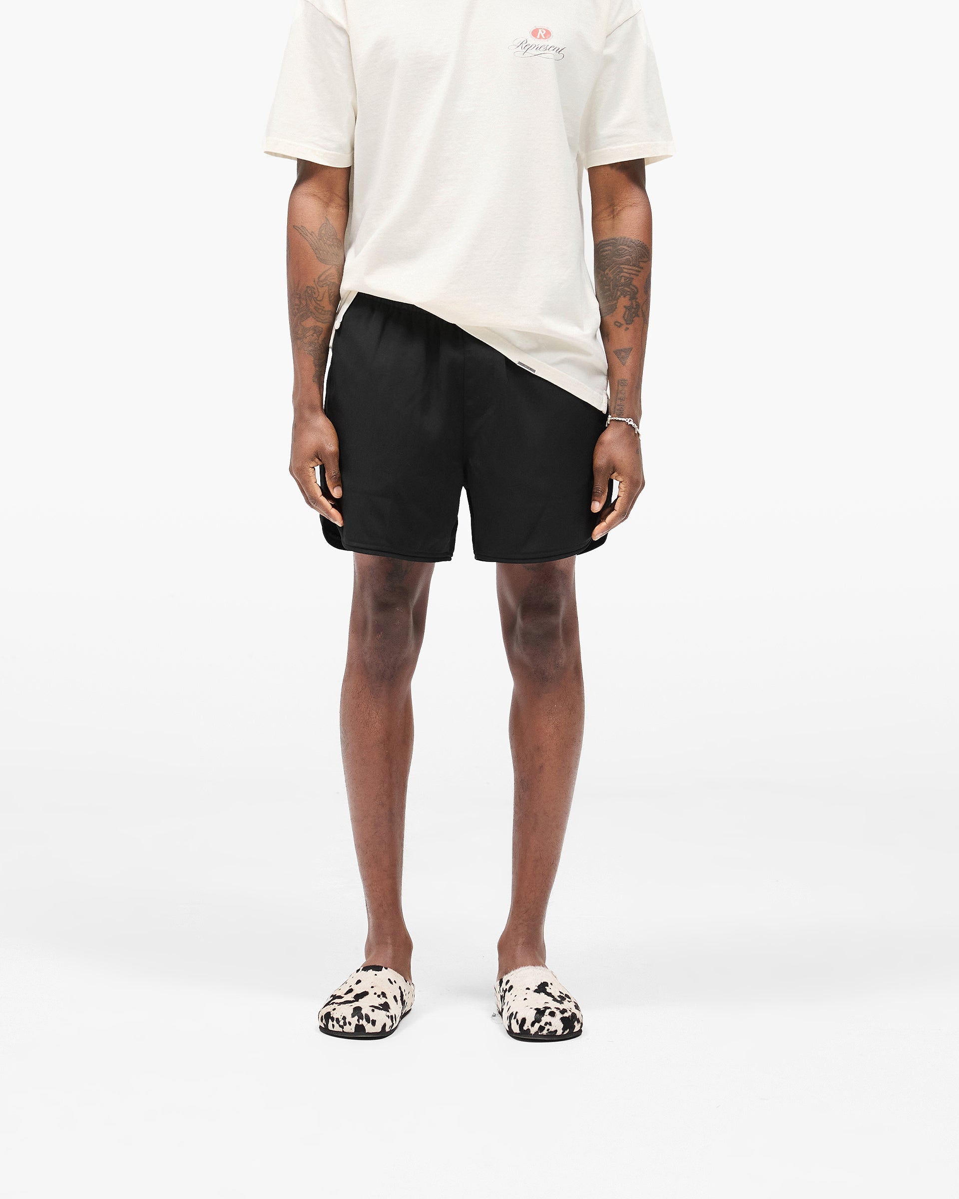 Piped Track Short - Jet Black