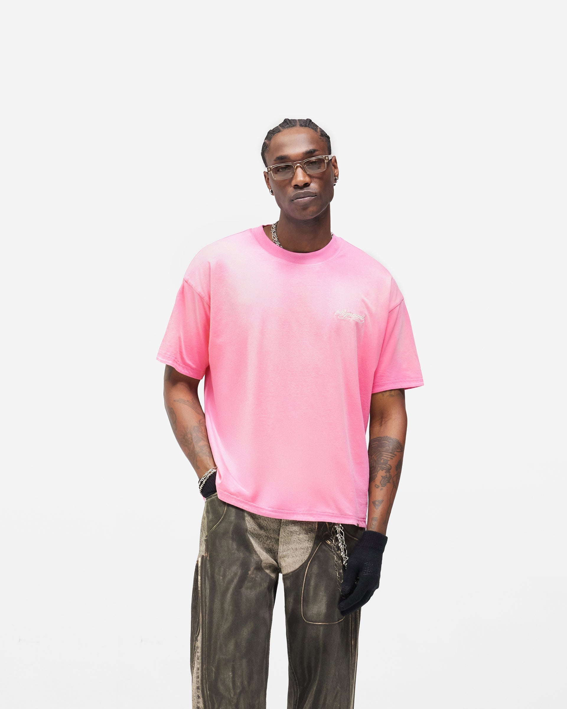 Dual Layer Script T-Shirt - Candy