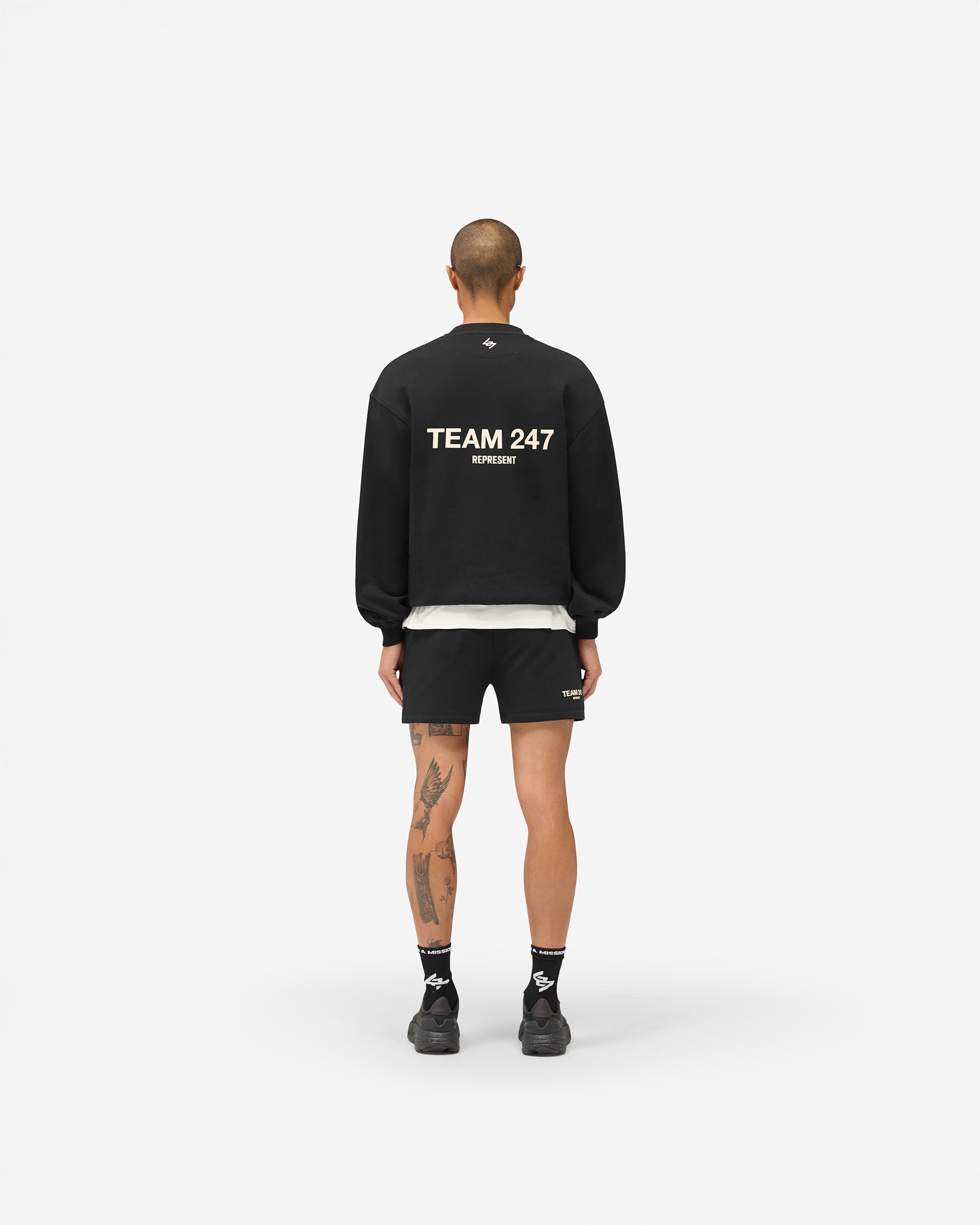 Team 247 Oversized Crew - Jet Black