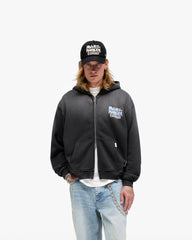 Represent X Iron Maiden Anniversary Zip Through Hoodie - Stained Black