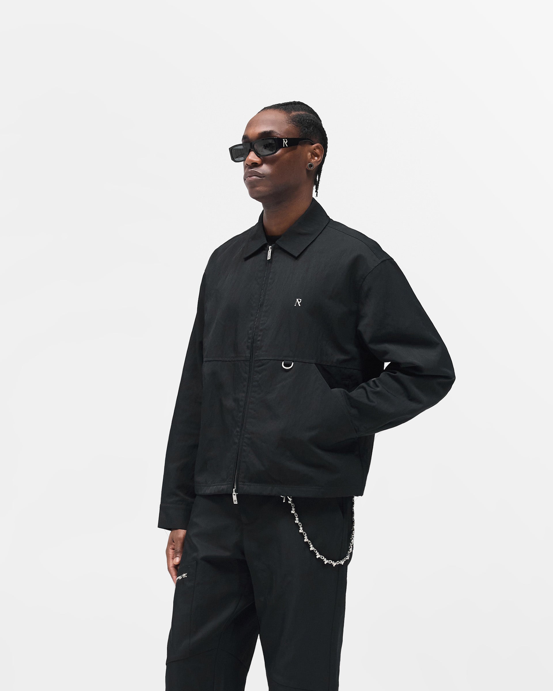 Nylon Overshirt - Jet Black