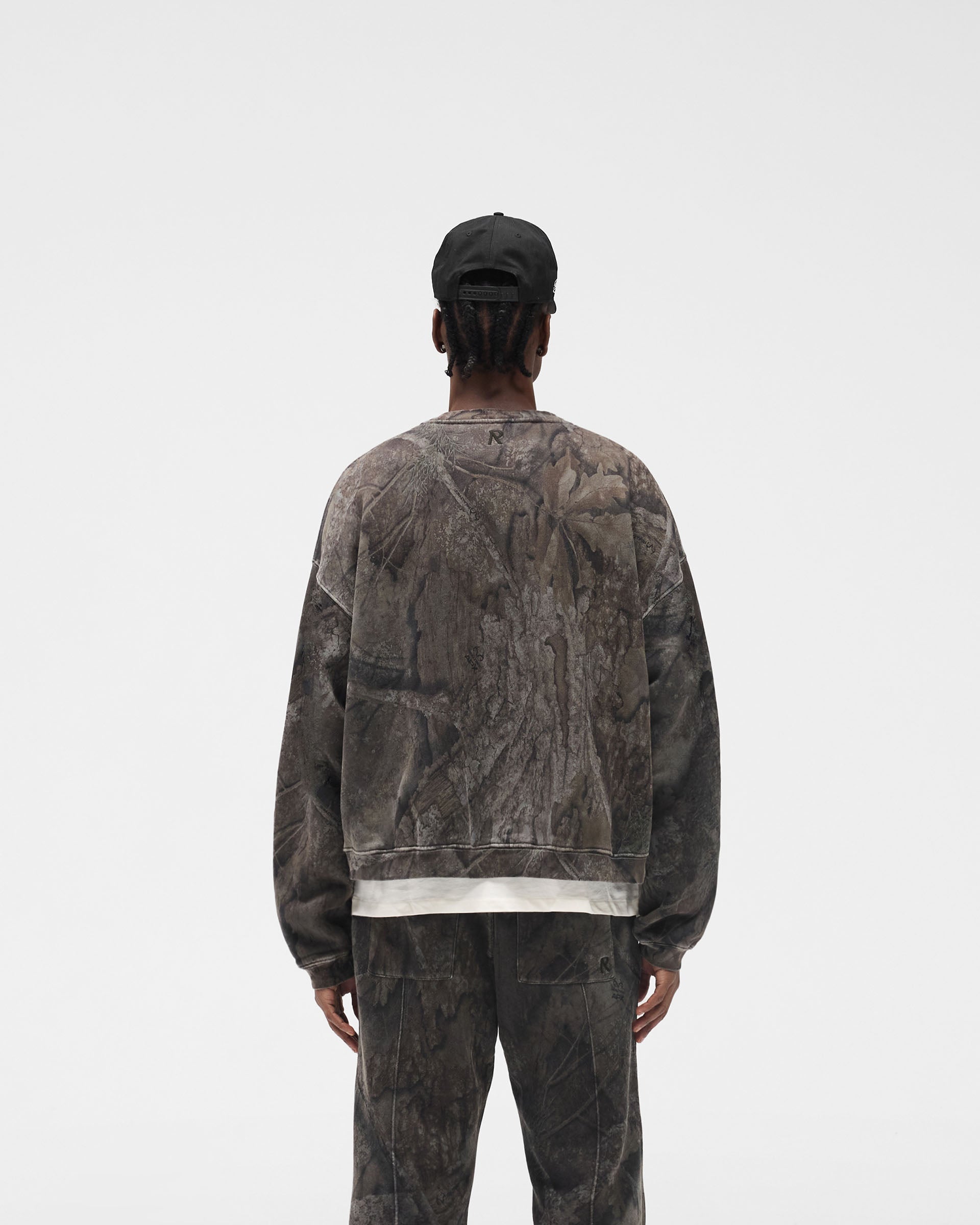 Initial Overdye Realtree® Boxy Sweater - Overdyed Black