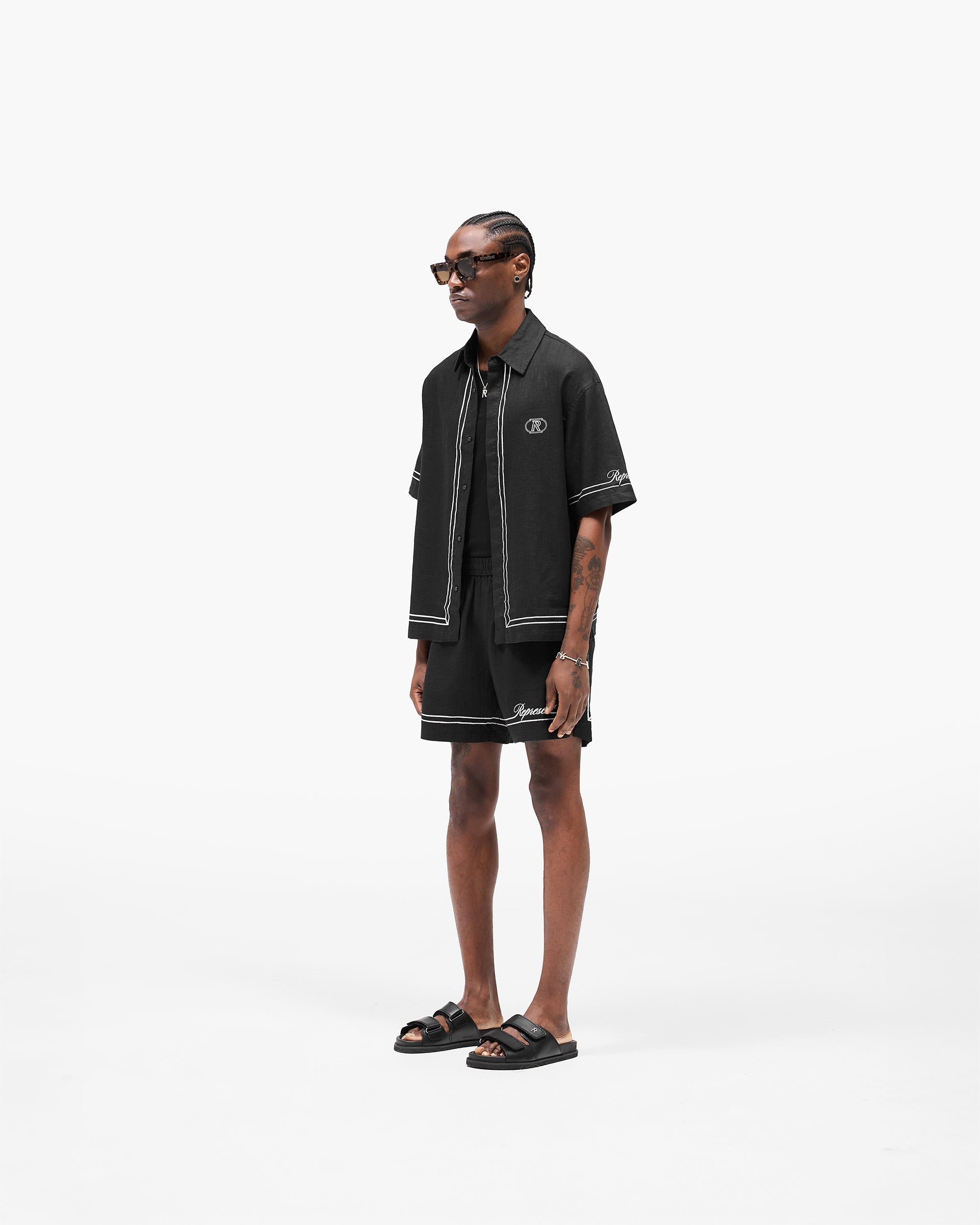 Border Shirt - Jet Black