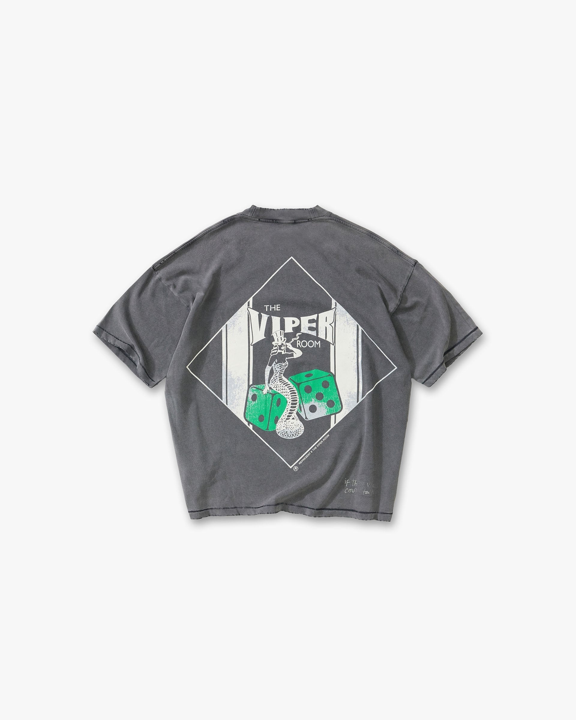 Represent x The Viper Room Dice T-Shirt - Vintage Grey