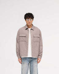 Quilted Overshirt - Mid Grey