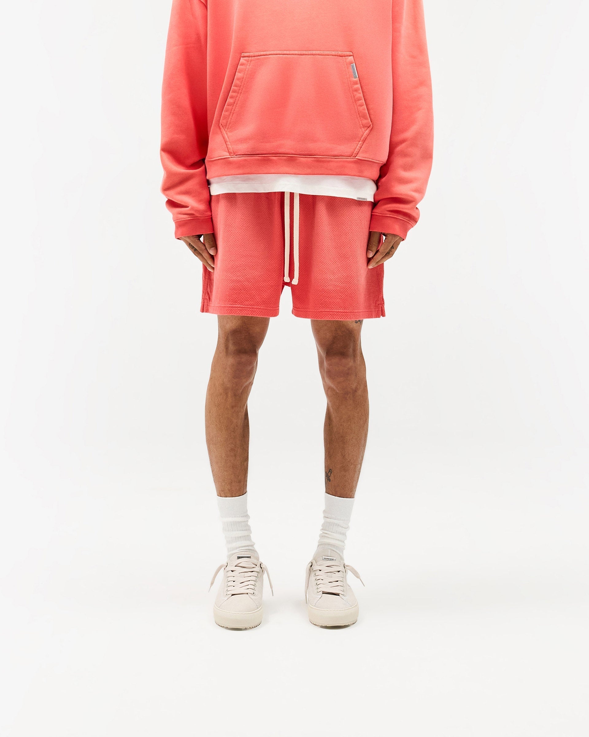 Initial Mesh Shorts - Vintage Red