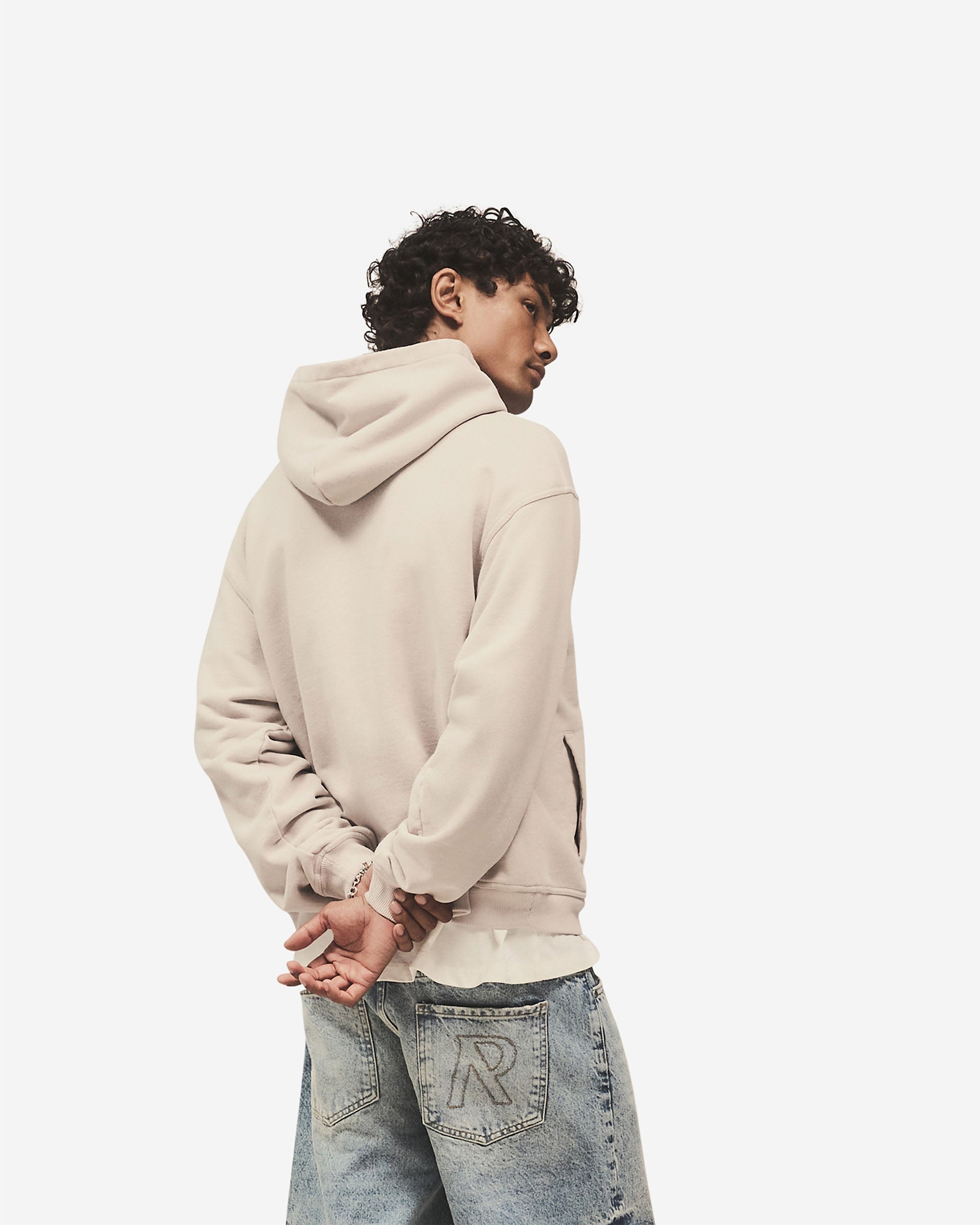 Script Logo Zip Hoodie - Concrete